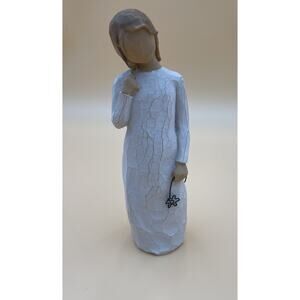 Willow Tree Angel "Remember" Angel With Metal Flower Demdaco 2005 Susan Lordi